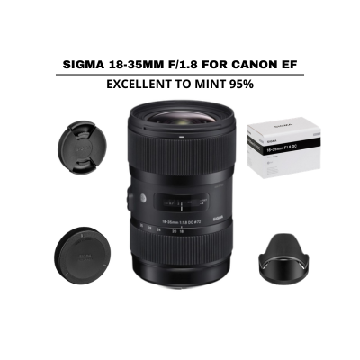 ::: USED ::: SIGMA 18-35MM F/1.8 FOR CANON EF (EXMINT - 959) - CONSIGNMENT