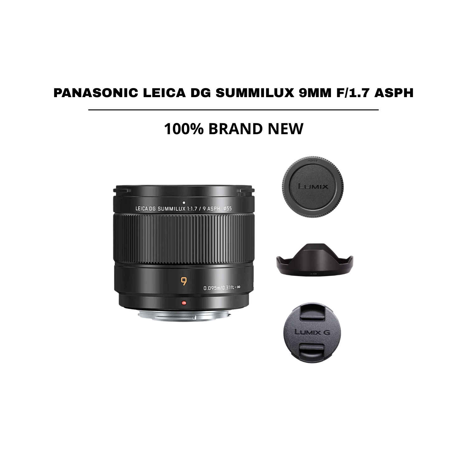 ::: USED ::: PANASONIC LEICA SUMMILUX DG 9MM F/1.7 ASPH (MINT - 046) - CONSIGNMENT