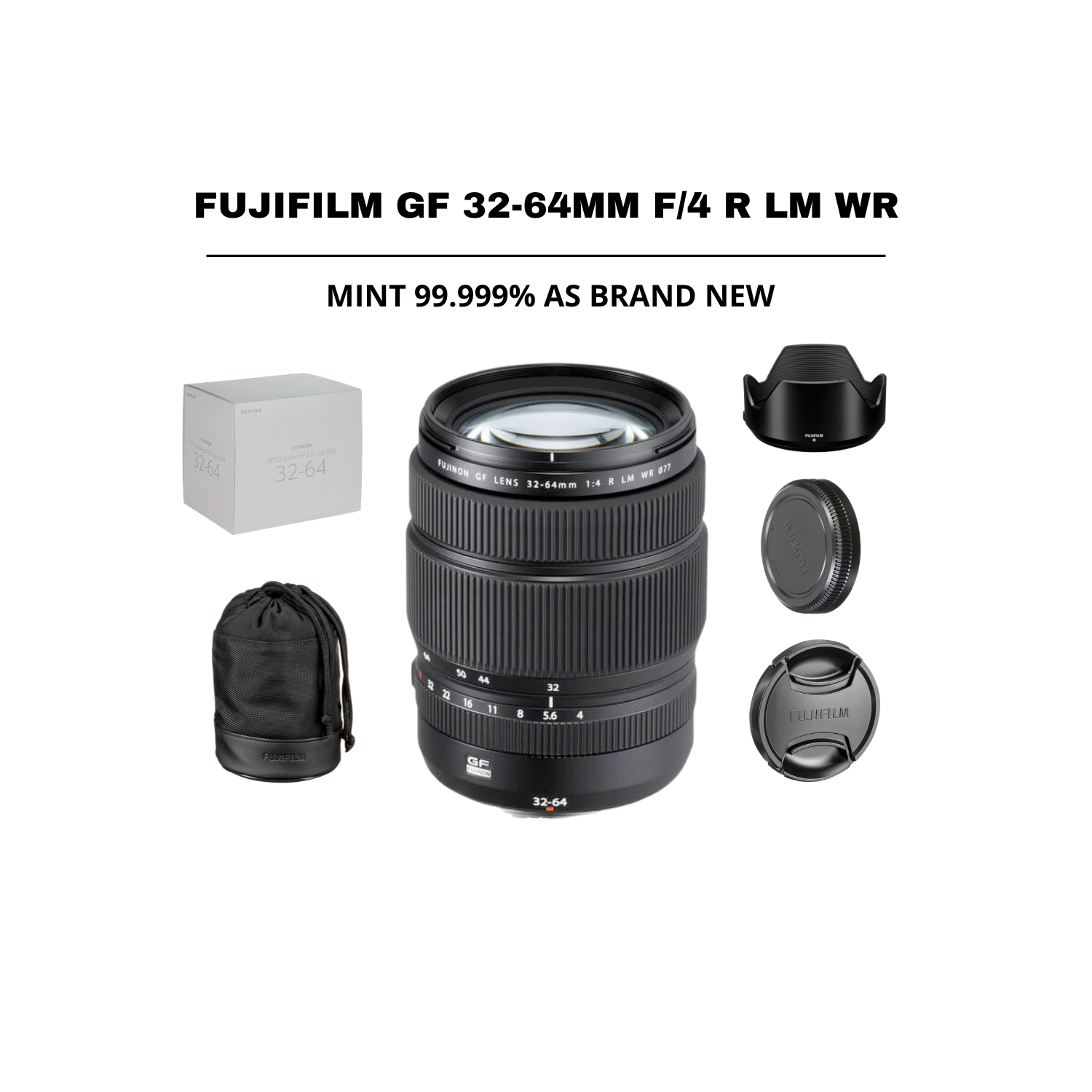 ::: USED ::: FUJIFILM GF 32-64MM F/4 R LM WR (MINT - 301) - CONSIGNMENT PRODUCT
