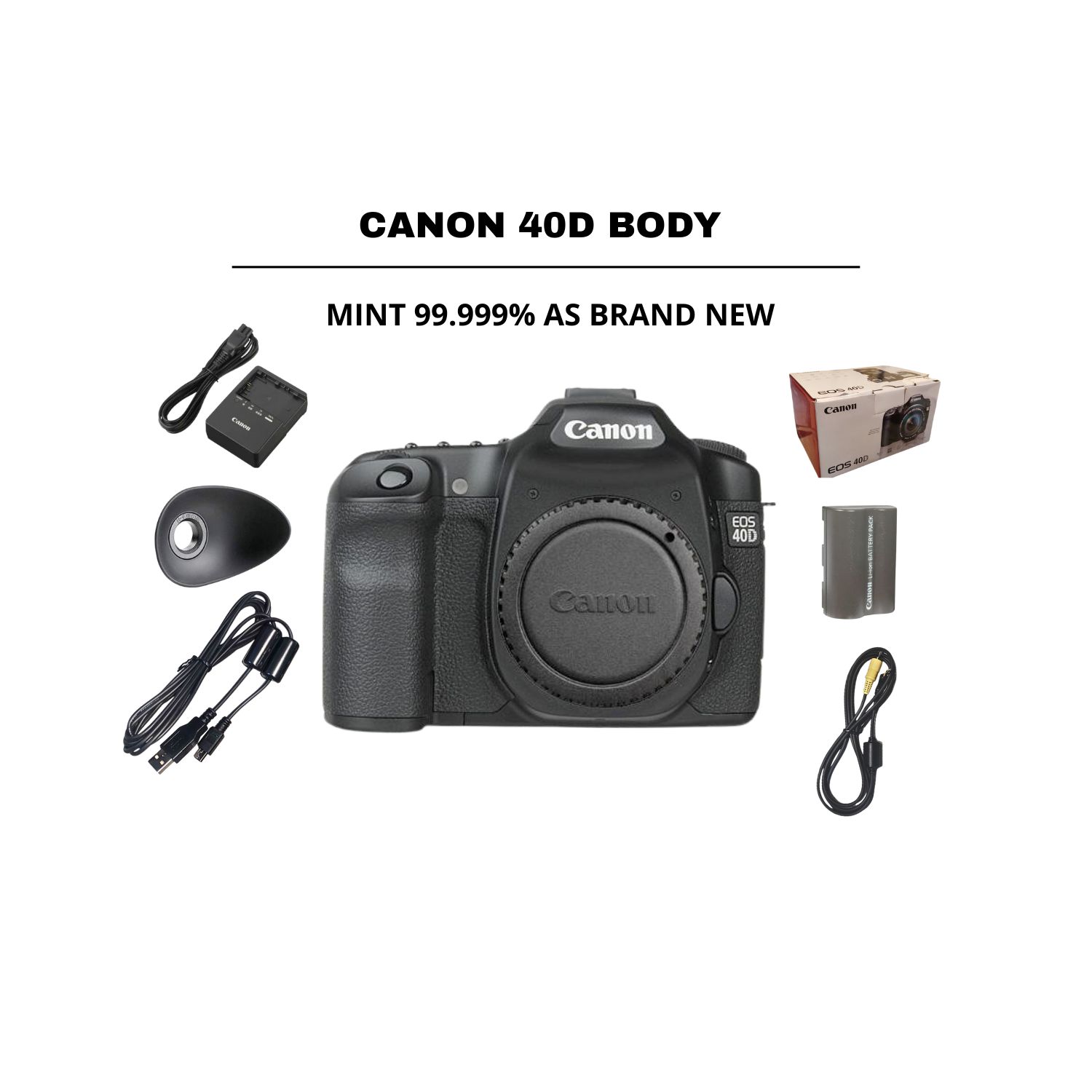 ::: USED ::: CANON 40D BODY BLACK (MINT - 306) - CONSIGNMENT
