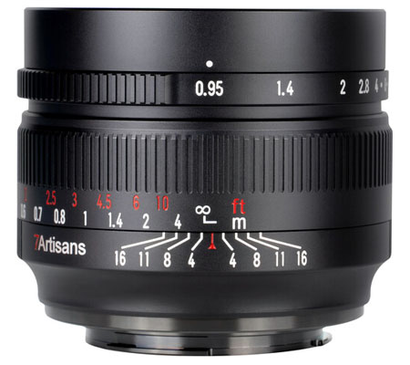 7Artisans 50mm f/0.95 for Canon EF-M Mount APSC