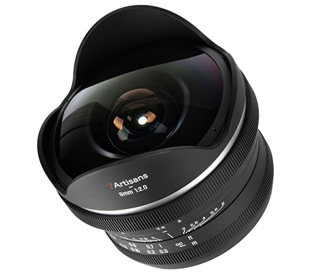 7Artisans 6mm f/2 Fisheye for Fujifilm X Mount APSC