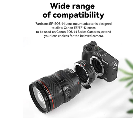 7Artisans EF-EOS M Autofocus Lens Adapter Canon EF Lens to EOS M Mount Camera