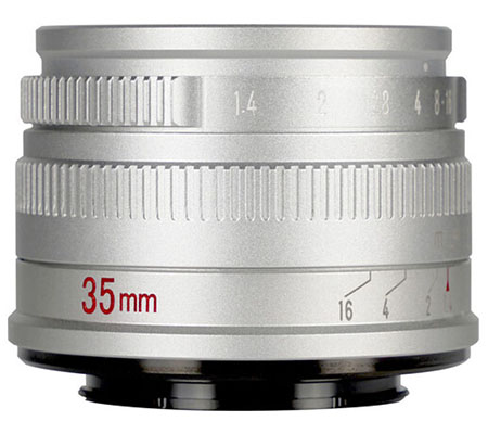7Artisans 35mm f/1.4 for Fujifilm X Mount APSC Silver