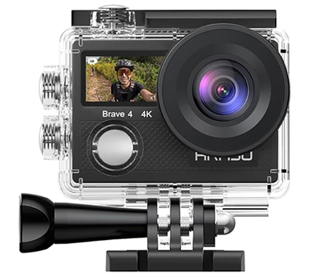 Akaso Brave 4 New Version Action Camera + External Mic Type-C + Suneast MicroSD 64GB
