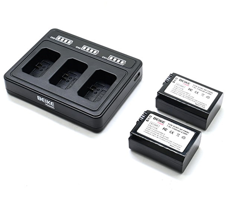 Beike Power NP-FW50 Dual Battery + Charger for Sony Camera