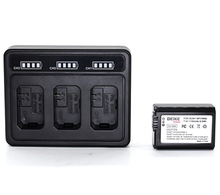 Beike Power NP-FW50 Dual Battery + Charger for Sony Camera