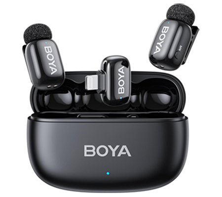 Boya Mini 2-03 Super Mini Wireless Microphone for Lightning Matte Black