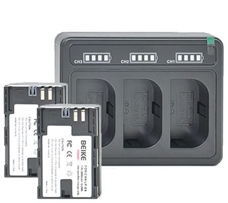 Beike Power LP-E6 Dual Battery + Charger for Canon Camera