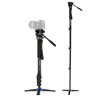 Benro Classic Video Monopod Camera with S2 PRO Flat Base Fluid Video Head A38FDS2PRO