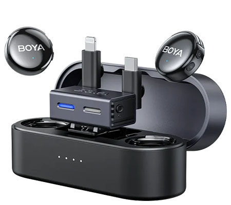 Boya BoyaLink 3-01 AI-Powered Wireless Microphone for USB Type-C + Lightning + 3.5mm TRS