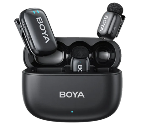 Boya Mini-18 TX + TX + RX Wireless Microphone for Camera Black