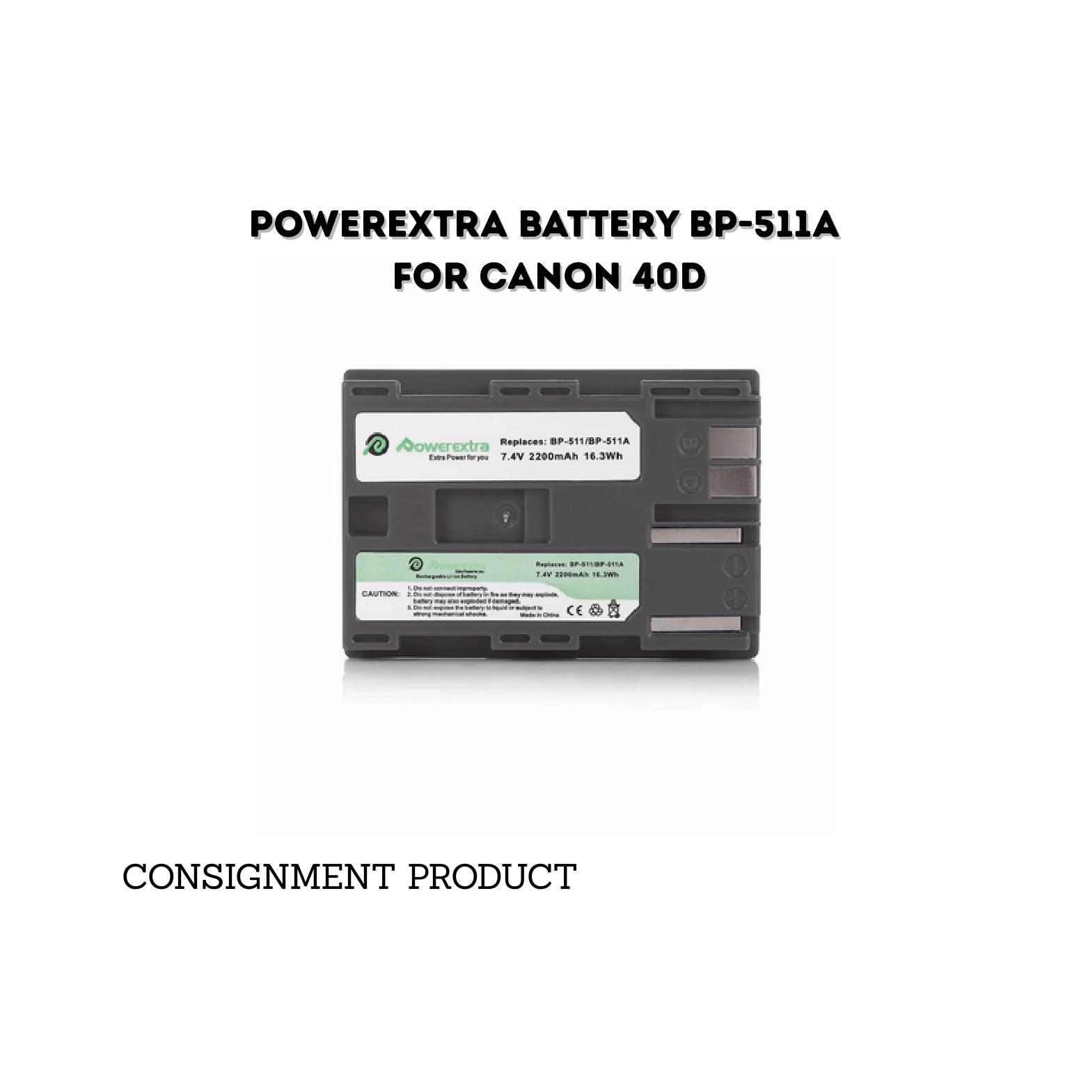 ::: USED ::: POWEREXTRA BATTERY BP-511A FOR CANON EOS 40D - CONSIGNMENT