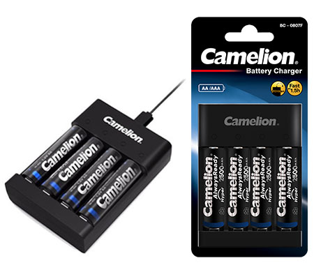 Camelion Pro Fast Charger + Battery AA 2500mAh BP4