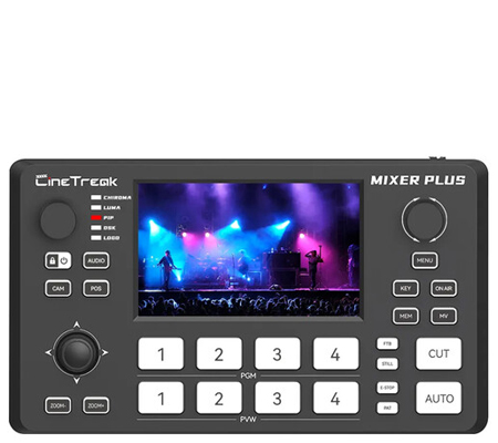 CineTreak Mixer Plus 4-Channel HDMI Live Streaming Video Switcher Built-in Display
