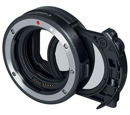Canon Drop-in Filter Mount Adapter EF-EOS R with Circular Polarizer Filter