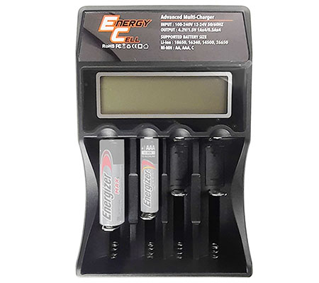 Energy Cell Digital Multi Charger 4 Slot for AA/AAA/C Battery