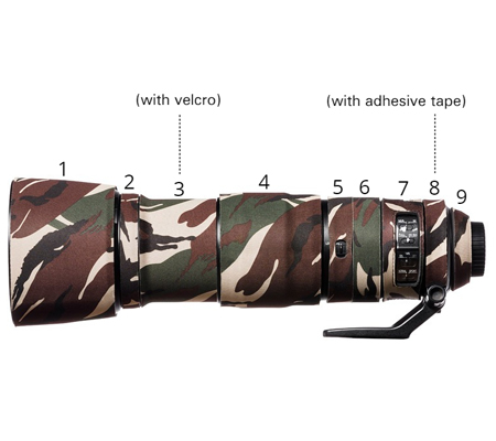 Easy Cover Lens Oak For Nikon 200-500mm f/5.6 VR Green Camouflage