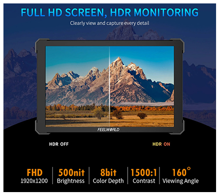 Feelworld T10 10.1 Inch 4K Aluminium Touchscreen Field Monitor Camera