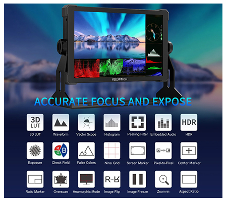 Feelworld T10 10.1 Inch 4K Aluminium Touchscreen Field Monitor Camera