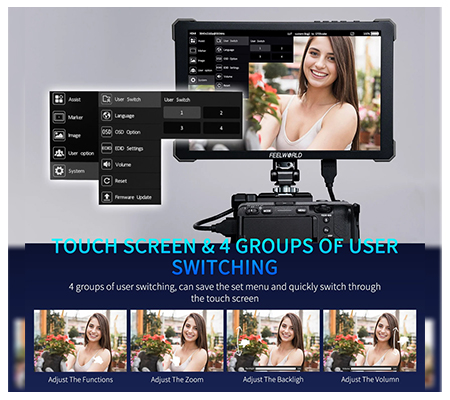 Feelworld T10 10.1 Inch 4K Aluminium Touchscreen Field Monitor Camera