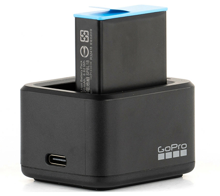 GoPro Dual Battery Charger + Spare Battery for GoPro HERO9/HERO 10 Black (ADDBD-001-AS)
