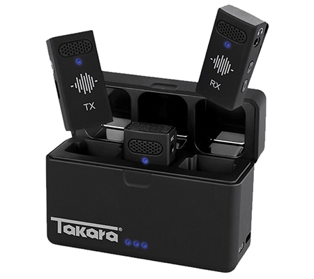 Takara Intro X3 Digital Dual Wireless Microphone with Charging Case