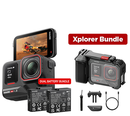 Insta360 Ace Pro 2 Xplorer Bundle Slate Gray 8K AI-Powered Action Camera Dual Battery