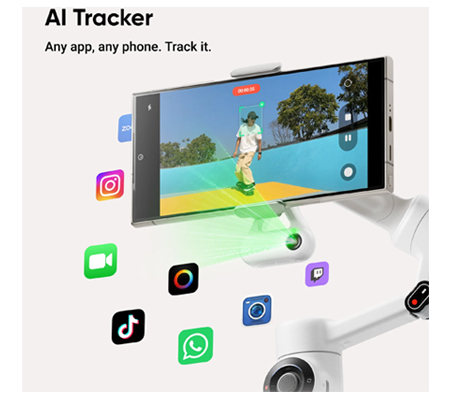 Insta360 Flow 2 AI Tracker Bundle Gimbal Stabillizer Summit White