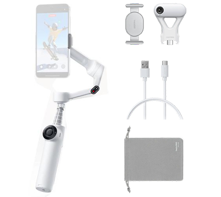 Insta360 Flow 2 AI Tracker Bundle Gimbal Stabillizer Summit White