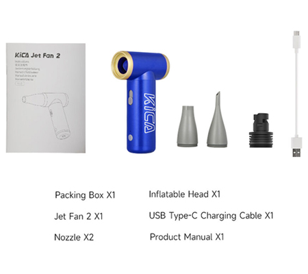 Kica Jet Fan 2 Turbo Fan Mini Portable Blue