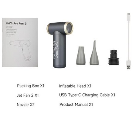 Kica Jet Fan 2 Turbo Fan Mini Portable Grey