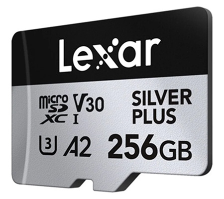 Lexar Micro SDXC 256GB Silver Plus UHS-I V30 (Read 205MB/s and Write 150MB/s)