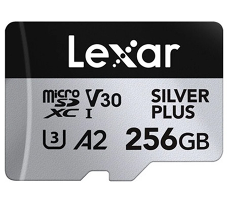 Lexar Micro SDXC 256GB Silver Plus UHS-I V30 (Read 205MB/s and Write 150MB/s)