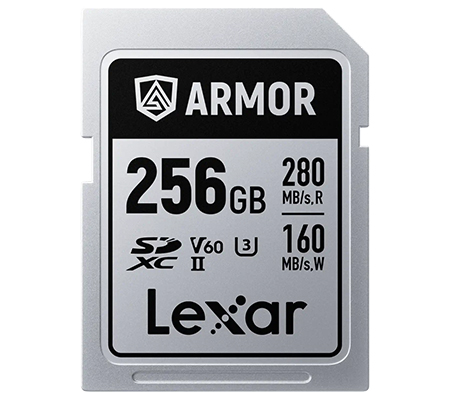 Lexar SDXC 256GB ARMOR SILVER PRO UHS-II V60 (Read 280MB/s and Write 160MB/s)