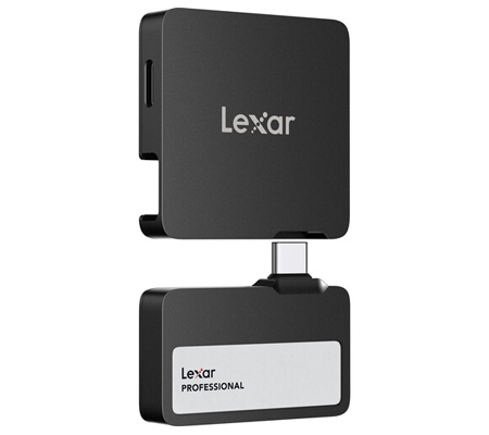 Lexar Portable SSD 2TB Professional Go with Hub USB Type-C SL400 Black
