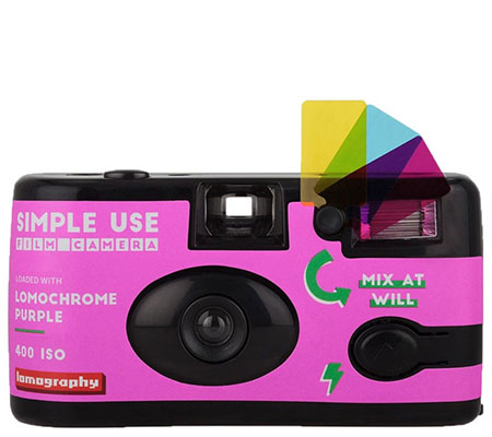 Lomography Simple Use Reloadable Film Camera LomoChrome Purple
