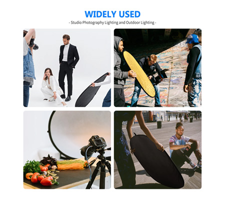 Neewer 5 in 1 Portable Lighting Collapsible Reflector / Diffuser Kit 80 x 120cm