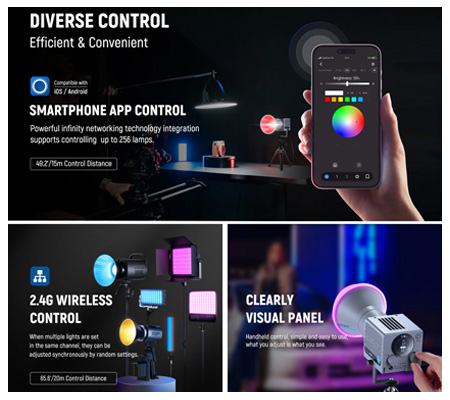 Neewer HS60C 60W Portable RGB LED Video Light