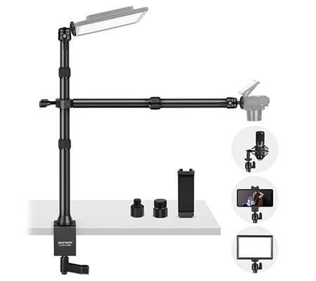 Neewer TL253A + DS001 Table Top Overhead Camera Desk Mount Stand