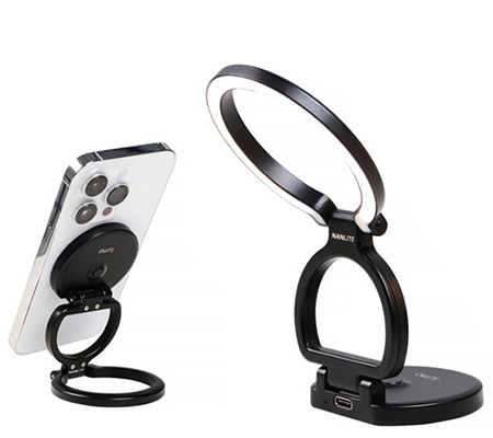 Nanlite Lumo Bi-Color LED Ring Light for Smartphone Polar Black