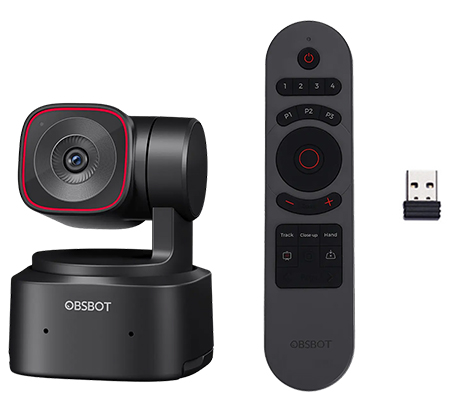 OBSBOT Tiny 2 Lite AI-Powered PTZ 4K Webcam + Smart Remote Control 2