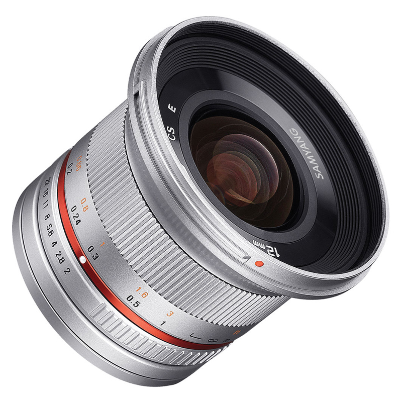 Samyang 12mm f/2 NCS CS for Fujifilm X Mount APSC Silver