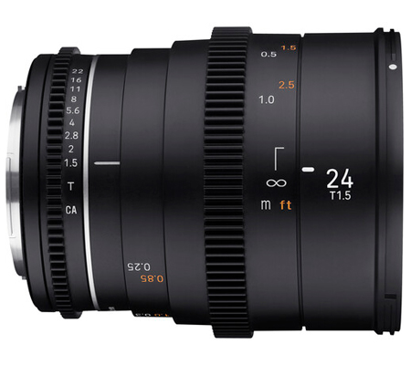 Samyang VDSLR 24mm T1.5 MK2 Cine Lens for Canon EF Mount Full Frame