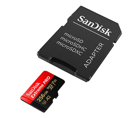 SanDisk Micro SDXC Extreme Pro 256GB UHS-I V30 (Read 200MB/s and Write 140MB/s)