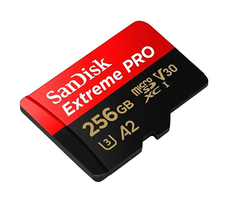SanDisk Micro SDXC Extreme Pro 256GB UHS-I V30 (Read 200MB/s and Write 140MB/s)