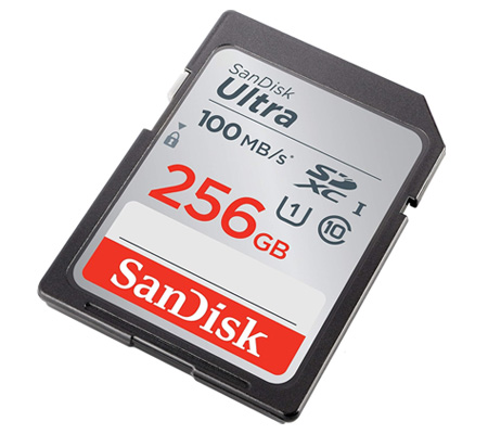 Sandisk SDXC Ultra 256GB UHS-I (Read 100MB/s)
