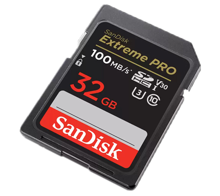 Sandisk SDXC Extreme Pro 32GB UHS-I V30 (Read 100MB/s and Write 90MB/s)