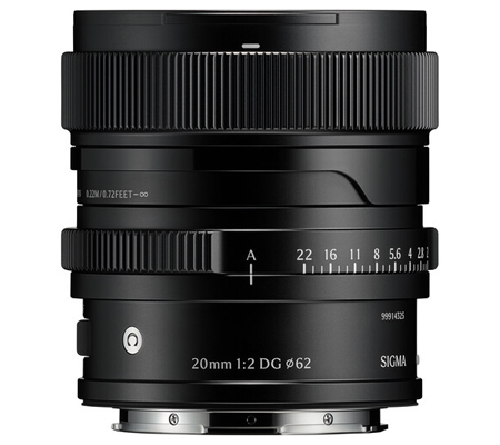 Sigma 20mm f/2 DG Contemporary for Leica L Mount Full Frame Black