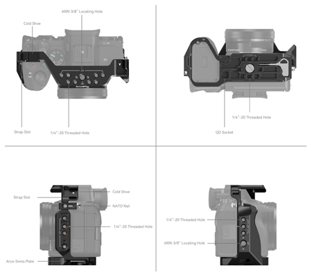 SmallRig Full Camera Cage for Sony A7IV / A7SIII / A1 / A7RIV / A7RV 3667B